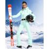 GSOU SNOW Ski Suit Women Snowsuit Slim One Piece Jumpsuit Snow Jackets Waterproof Winter Windproof Outdoor Sports Warm(Green)
