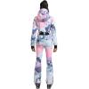 GSOU SNOW Ski Suit Women Snowsuit Slim One Piece Jumpsuit Snow Jackets Waterproof Winter Windproof Outdoor Sports Warm(Multicolor)