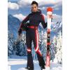 GSOU SNOW Ski Suit Women Snowsuit Slim One Piece Jumpsuit Snow Jackets Waterproof Winter Windproof Outdoor Sports Warm(Navy Blue 1)