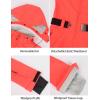 GSOU SNOW Ski Suit Women Snowsuit Slim One Piece Jumpsuit Snow Jackets Waterproof Winter Windproof Outdoor Sports Warm(Orange)