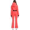 GSOU SNOW Ski Suit Women Snowsuit Slim One Piece Jumpsuit Snow Jackets Waterproof Winter Windproof Outdoor Sports Warm(Orange)