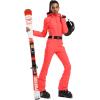 GSOU SNOW Ski Suit Women Snowsuit Slim One Piece Jumpsuit Snow Jackets Waterproof Winter Windproof Outdoor Sports Warm(Orange)
