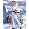 GSOU SNOW Ski Suit Women Snowsuit Slim One Piece Jumpsuit Snow Jackets Waterproof Winter Windproof Outdoor Sports Warm(Purple)