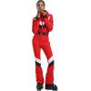 GSOU SNOW Ski Suit Women Snowsuit Slim One Piece Jumpsuit Snow Jackets Waterproof Winter Windproof Outdoor Sports Warm(Red 1)