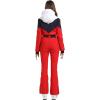 GSOU SNOW Ski Suit Women Snowsuit Slim One Piece Jumpsuit Snow Jackets Waterproof Winter Windproof Outdoor Sports Warm(Red)