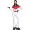 GSOU SNOW Ski Suit Women Snowsuit Slim One Piece Jumpsuit Snow Jackets Waterproof Winter Windproof Outdoor Sports Warm(White)