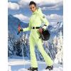 GSOU SNOW Ski Suit Women Snowsuit Slim One Piece Jumpsuit Snow Jackets Waterproof Winter Windproof Outdoor Sports Warm(Yellow Green)