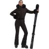 GSOU SNOW Ski Suit Womens One Piece Snowsuit Snowboard Jacket Slim Snow Jumpsuit Faux Fur Ski Outfit Waterproof Windproof(Brown)