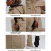 GSOU SNOW Ski Suit Womens One Piece Snowsuit Snowboard Jacket Slim Snow Jumpsuit Faux Fur Ski Outfit Waterproof Windproof(Khaki)