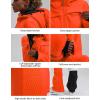 GSOU SNOW Ski Suit Womens One Piece Snowsuit Snowboard Jacket Slim Snow Jumpsuit Faux Fur Ski Outfit Waterproof Windproof(Orange)