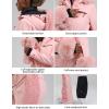 GSOU SNOW Ski Suit Womens One Piece Snowsuit Snowboard Jacket Slim Snow Jumpsuit Faux Fur Ski Outfit Waterproof Windproof(Pink)