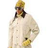 GSOU SNOW Snowboard Jacket Men Ski Jackets Women Snow Jacket Snowboarding Coat Mountain Hooded Waterproof Windproof(Beige 1)