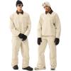 GSOU SNOW Snowboard Jacket Men Ski Jackets Women Snow Jacket Snowboarding Coat Mountain Hooded Waterproof Windproof(Beige 2)