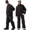 GSOU SNOW Snowboard Jacket Men Ski Jackets Women Snow Jacket Snowboarding Coat Mountain Hooded Waterproof Windproof(Black 2)