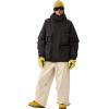 GSOU SNOW Snowboard Jacket Men Ski Jackets Women Snow Jacket Snowboarding Coat Mountain Hooded Waterproof Windproof(Black-03)