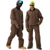GSOU SNOW Snowboard Jacket Men Ski Jackets Women Snow Jacket Snowboarding Coat Mountain Hooded Waterproof Windproof(Dark Brown 1)