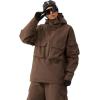 GSOU SNOW Snowboard Jacket Men Ski Jackets Women Snow Jacket Snowboarding Coat Mountain Hooded Waterproof Windproof(Dark Brown)