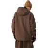 GSOU SNOW Snowboard Jacket Men Ski Jackets Women Snow Jacket Snowboarding Coat Mountain Hooded Waterproof Windproof(Dark Brown)