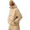 GSOU SNOW Snowboard Jacket Men Ski Jackets Women Snow Jacket Snowboarding Coat Mountain Hooded Waterproof Windproof(Khaki)