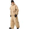 GSOU SNOW Snowboard Jacket Men Ski Jackets Women Snow Jacket Snowboarding Coat Mountain Hooded Waterproof Windproof(Khaki-03)