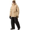 GSOU SNOW Snowboard Jacket Men Ski Jackets Women Snow Jacket Snowboarding Coat Mountain Hooded Waterproof Windproof(Khaki-03)