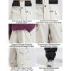 GSOU SNOW Women Men Baggy Ski Pants Loose Snowboard Pants Insulated Snow Pant Waterproof Windproof Outdoor Sport(Beige)