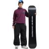 GSOU SNOW Women Men Baggy Ski Pants Loose Snowboard Pants Insulated Snow Pant Waterproof Windproof Outdoor Sport(Black)