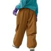 GSOU SNOW Women Men Baggy Ski Pants Loose Snowboard Pants Insulated Snow Pant Waterproof Windproof Outdoor Sport(Coffee)