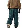 GSOU SNOW Women Men Baggy Ski Pants Loose Snowboard Pants Insulated Snow Pant Waterproof Windproof Outdoor Sport(Green)