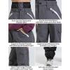 GSOU SNOW Women Men Baggy Ski Pants Loose Snowboard Pants Insulated Snow Pant Waterproof Windproof Outdoor Sport(Grey)