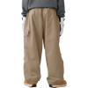 GSOU SNOW Women Men Baggy Ski Pants Loose Snowboard Pants Insulated Snow Pant Waterproof Windproof Outdoor Sport(Khaki)