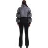 GSOU SNOW Women Ski Jacket Faux Fur Snowboard Coat Snow Cropped Jacket Winter Outdoor Warm