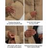 GSOU SNOW Women Ski Jacket Faux Fur Snowboard Coat Snow Cropped Jacket Winter Outdoor Warm(Khaki)