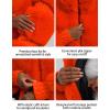 GSOU SNOW Women Ski Jacket Faux Fur Snowboard Coat Snow Cropped Jacket Winter Outdoor Warm(Orange)