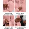 GSOU SNOW Women Ski Jacket Faux Fur Snowboard Coat Snow Cropped Jacket Winter Outdoor Warm(Pink)