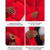 GSOU SNOW Women Ski Jacket Faux Fur Snowboard Coat Snow Cropped Jacket Winter Outdoor Warm(Red)