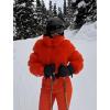 GSOU SNOW Women Ski Suit One Piece Snowsuit Snowboard Faux Fur Collar Slim Jumpsuit Jacket Insulated Windproof Outdoor Winter(Purple Color)