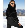 GSOU SNOW Women Ski Suit One Piece Snowsuit Snowboard Faux Fur Collar Slim Jumpsuit Jacket Insulated Windproof Outdoor Winter(Rose Color)