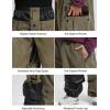 GSOU SNOW Womens Mens Baggy Snow Pants Cargo Snowboard Pants Ski Super Loose Sport Outdoor Insulation Waterproof(Army Green)