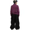 GSOU SNOW Womens Mens Baggy Snow Pants Cargo Snowboard Pants Ski Super Loose Sport Outdoor Insulation Waterproof(Black 1)
