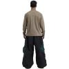 GSOU SNOW Womens Mens Baggy Snow Pants Cargo Snowboard Pants Ski Super Loose Sport Outdoor Insulation Waterproof(Black Green)