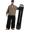GSOU SNOW Womens Mens Baggy Snow Pants Cargo Snowboard Pants Ski Super Loose Sport Outdoor Insulation Waterproof(Black-2)