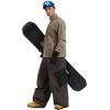 GSOU SNOW Womens Mens Baggy Snow Pants Cargo Snowboard Pants Ski Super Loose Sport Outdoor Insulation Waterproof(Coffee Black)