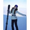 GSOU SNOW Women’s Ski Jacket Snowboard Warm Winter Short Slim Snow Coat Jacket Mountain Windproof Waterproof Insulated Hooded(Beige)