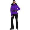 GSOU SNOW Women’s Ski Jacket Snowboard Warm Winter Short Slim Snow Coat Jacket Mountain Windproof Waterproof Insulated Hooded(Dark Purple)