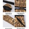 GSOU SNOW Women’s Ski Jacket Snowboard Warm Winter Short Slim Snow Coat Jacket Mountain Windproof Waterproof Insulated Hooded(Leopard Brown)