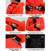 GSOU SNOW Women’s Ski Jacket Snowboard Warm Winter Short Slim Snow Coat Jacket Mountain Windproof Waterproof Insulated Hooded(Orange 1)