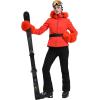 GSOU SNOW Women’s Ski Jacket Snowboard Warm Winter Short Slim Snow Coat Jacket Mountain Windproof Waterproof Insulated Hooded(Orange 1)
