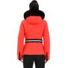 GSOU SNOW Women’s Ski Jacket Snowboard Warm Winter Short Slim Snow Coat Jacket Mountain Windproof Waterproof Insulated Hooded(Orange)