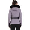 GSOU SNOW Women’s Ski Jacket Snowboard Warm Winter Short Slim Snow Coat Jacket Mountain Windproof Waterproof Insulated Hooded(Purple)